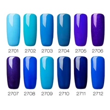 Rosalind 젤 광택 12 개/몫 매니큐어 7Ml 아크릴 매니큐어 세미 영구 Uv 화이트 병 젤 손톱(China)