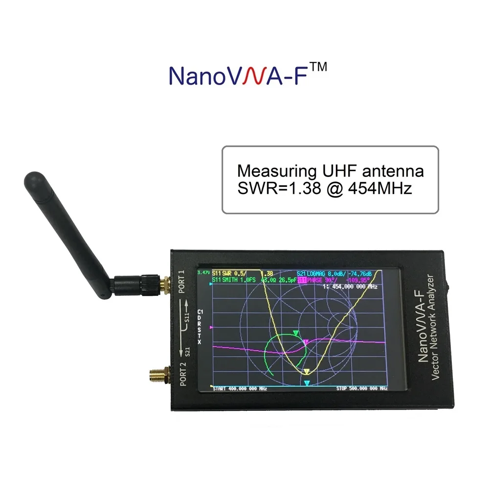 NanoVNA VNA HF VHF UHF Vector Network Antenna Analyzer + 4.3 inch IPS LCD + Metal Case 5000mAh Battery