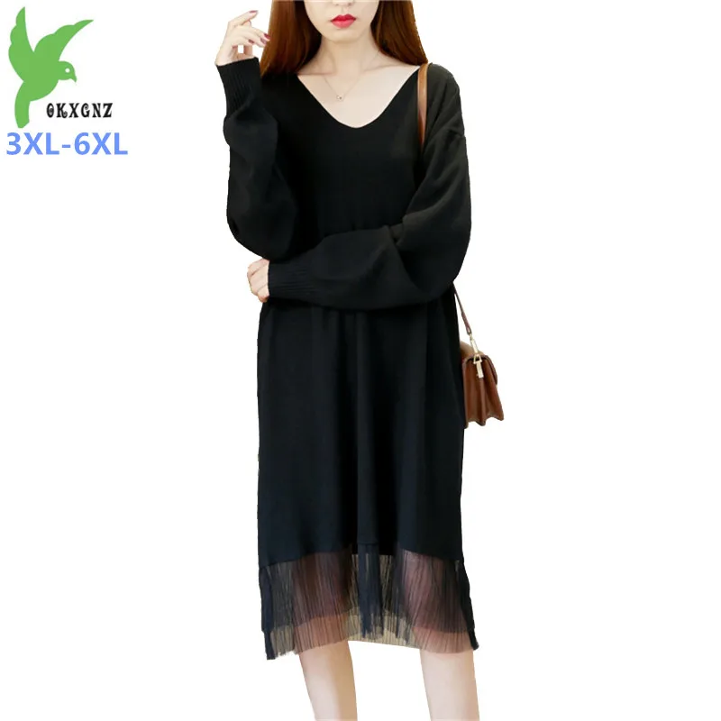 oversized crew neck sweater dress