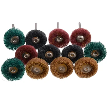 

80Pcs Scouring Pad Grit 80/150/240/300 Scouring Abrasive Wheel Buffing Polishing Wheels Rotary Tool Grinding Accessories