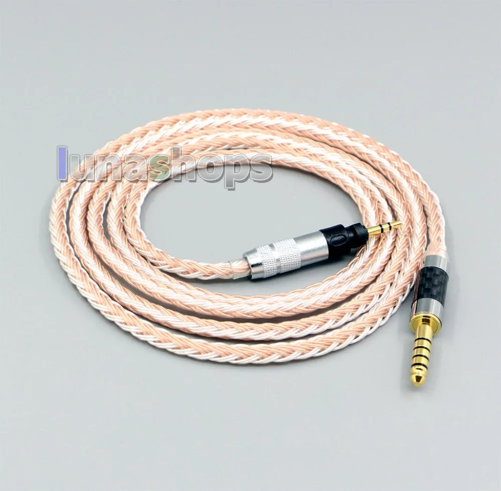 LN005787 3,5 мм 2,5 мм 4,4 мм XLR сбалансированный 16 Core OCC серебро смешанные кабель для наушников Shure SRH840 SRH940 SRH440 SRH750DJ
