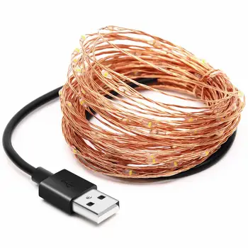 

50LED Copper Wire Copper Wire String Fairy String Romantic Festival Outdoor Garden Super Bright Durable Xmas Decor