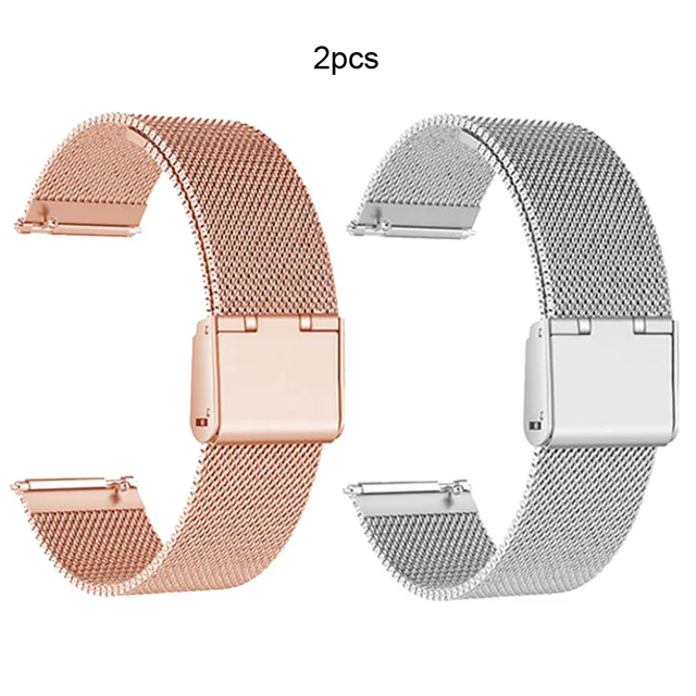 Bracelet Protective Case For Xiaomi Amazfit GTS 2 Mini 3 2e Bip S Lite U Pro Strap Stainless Steel Band Touch Screen Protector Rose-Silver