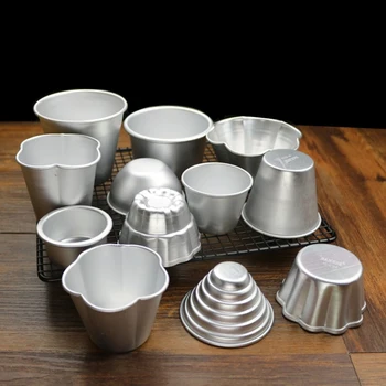 

DIY Baking tool aluminum alloy cake mould pudding egg tart steamed bread bread cake mould