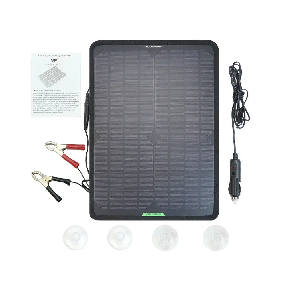 Universal High Efficiency 12V 10W 7.5W 5W Portable Solar Power Panel Car Battery Charger Marine Boat Outdoor Auto Backup |