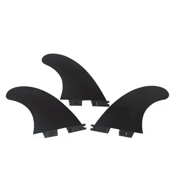 

3 Pieces Surfing Surf FCS2 Performer 5 Sets / Lot Black Fin Tri-quad Fin Set Plastic Fins