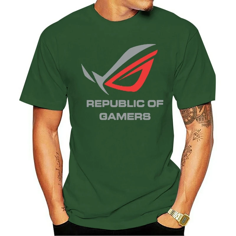 

2020 NEW T Shirt REPUBLIC OF GAMERS ROG LOGO BY BLACK SIZE S-2XL