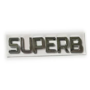 

New SUPERB 3D ABS Stickers Rear Trunk Boot Lid Letters Sticker Alphabet Decal Character Emblem For Skoda Car Styling Accessories