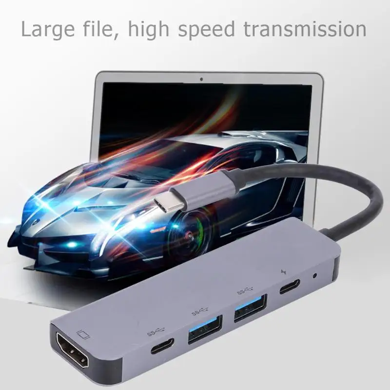 Usb type-C концентратор 5 в 1 Многофункциональный USB-C к 4K HDMI usb type-C адаптер