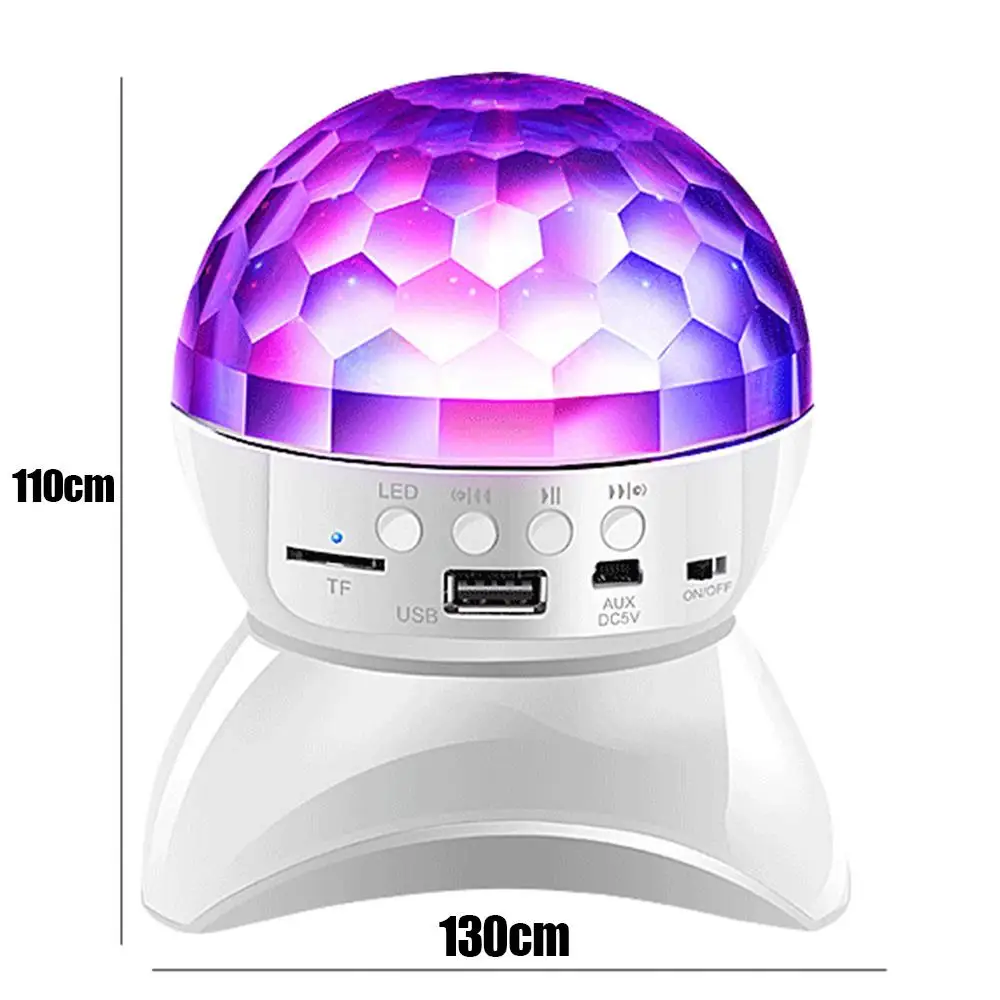 Сценический светильник USB/TF/AUX Bluetooth динамик DJ клуб праздник светильник ing стробоскоп светильник фантастическое вращение на 360 ° хрустальный магический шар