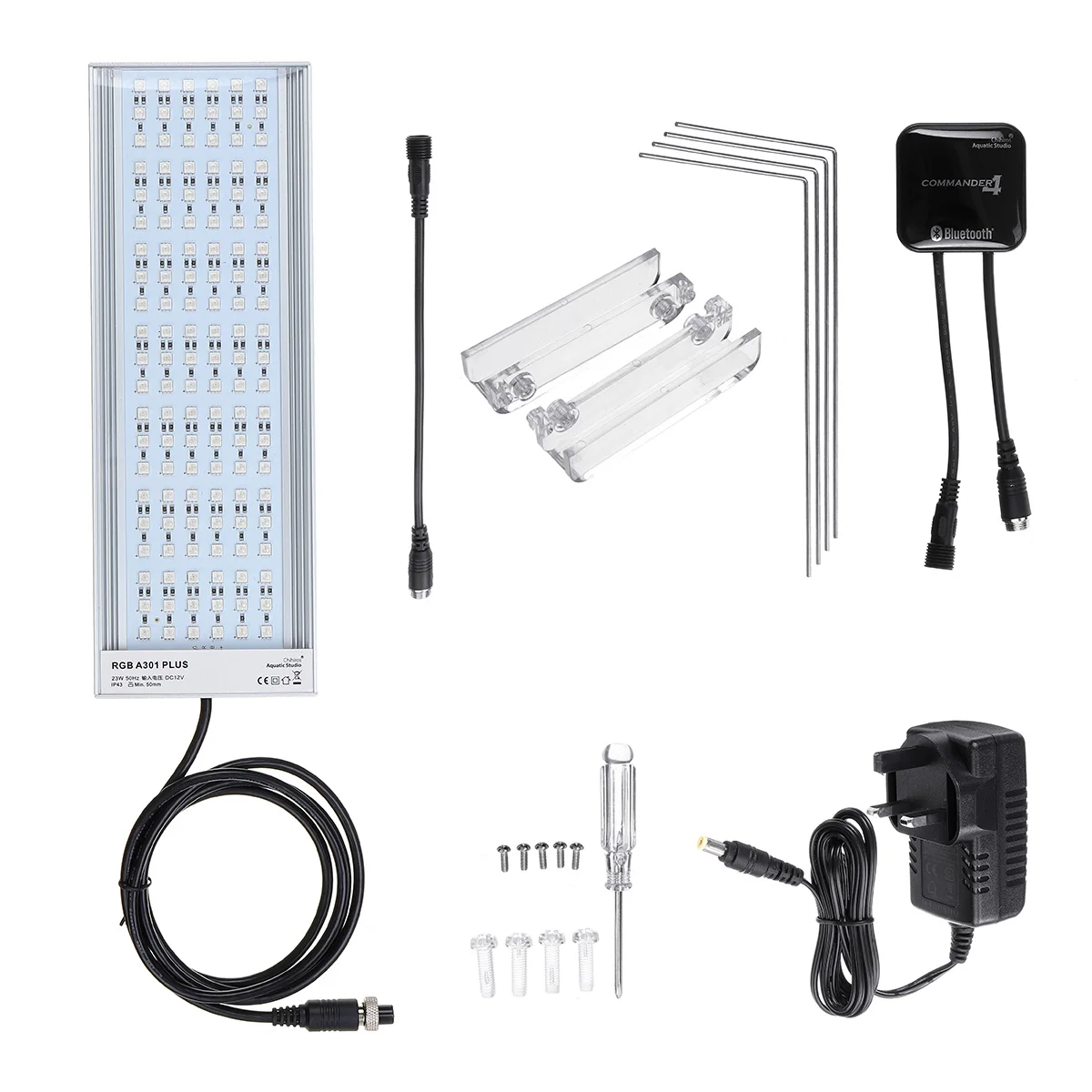 RGB 126LED 23 Вт лампа для аквариума с контроллером Commander US/EU/UK/AU вилка подходит для аквариума 45-60 см рыбы