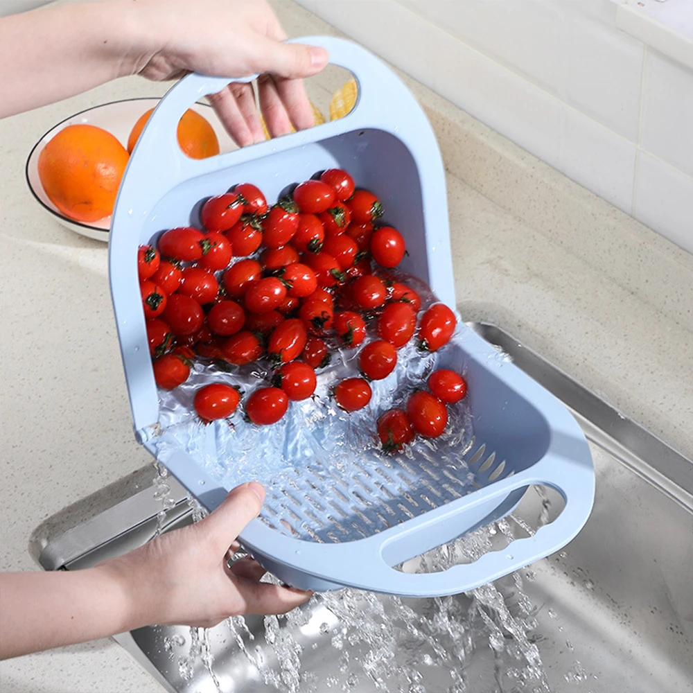 Складная сливная корзина чаша ситечко для мытья риса кухонная раковина лапша