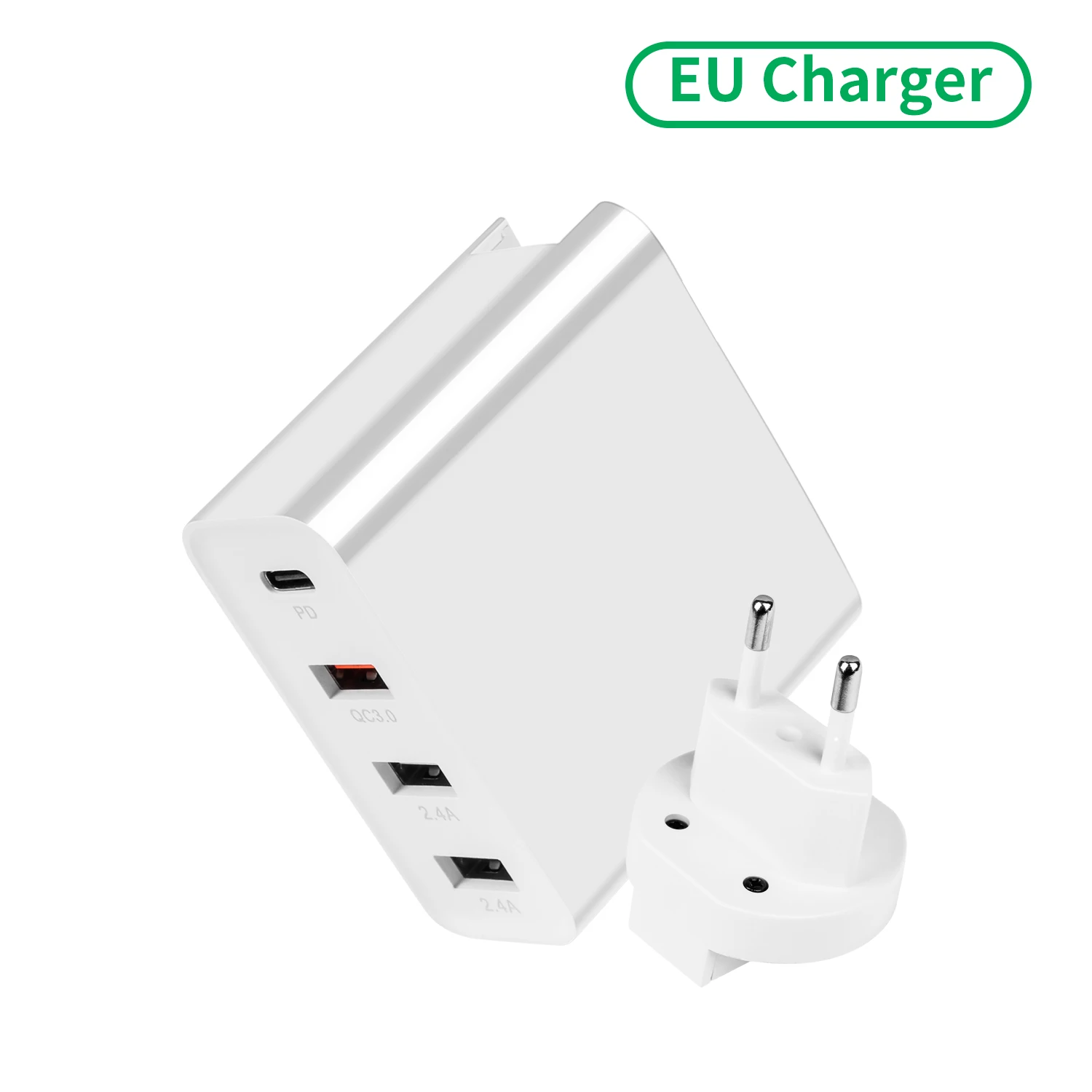 Белый Зарядное устройство мульти 48 Вт QC 3,0 Macbook air зарядное устройство Тип C PD USB настенное зарядное устройство разъем для IPad samsung A70 Note10 Xiaomi Iphone Xs Max - Цвет: Белый