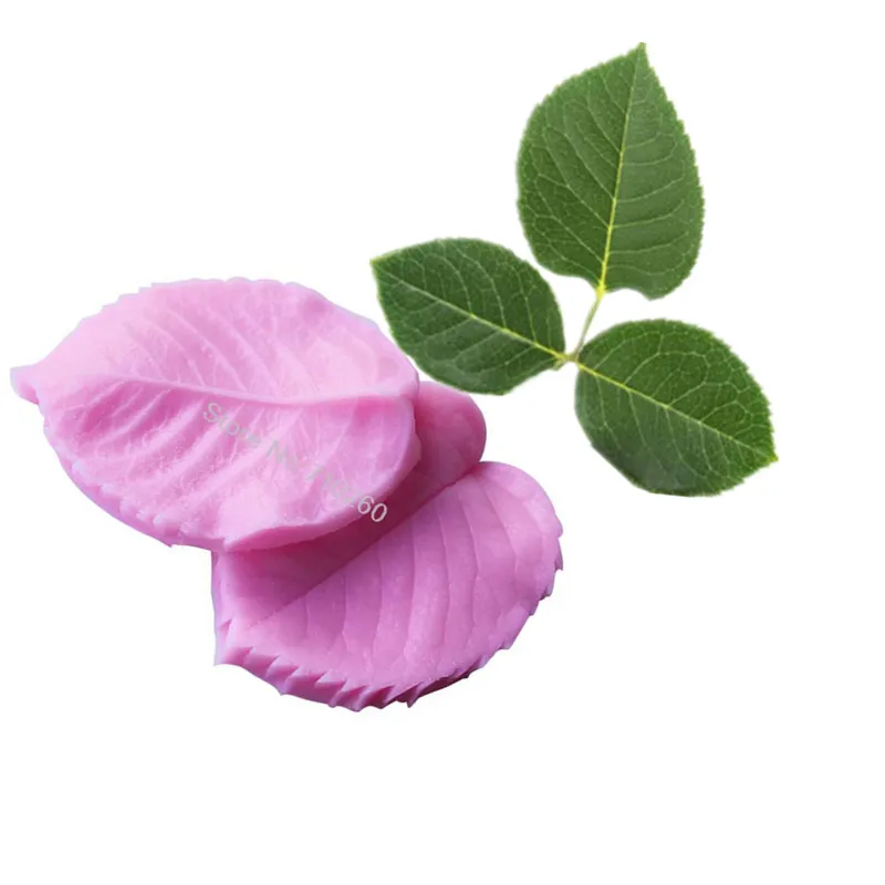 E002  Leaf Press Mold Shaped leaf vein Silicone Mold Cake Decoration Fondant …