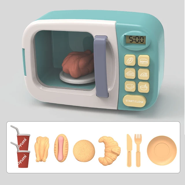 Montessori Method Educational Toys Refrigerator Washing Machine For Children Simulation Device Play House Kitchen Toy For Kids Micro-wave oven
