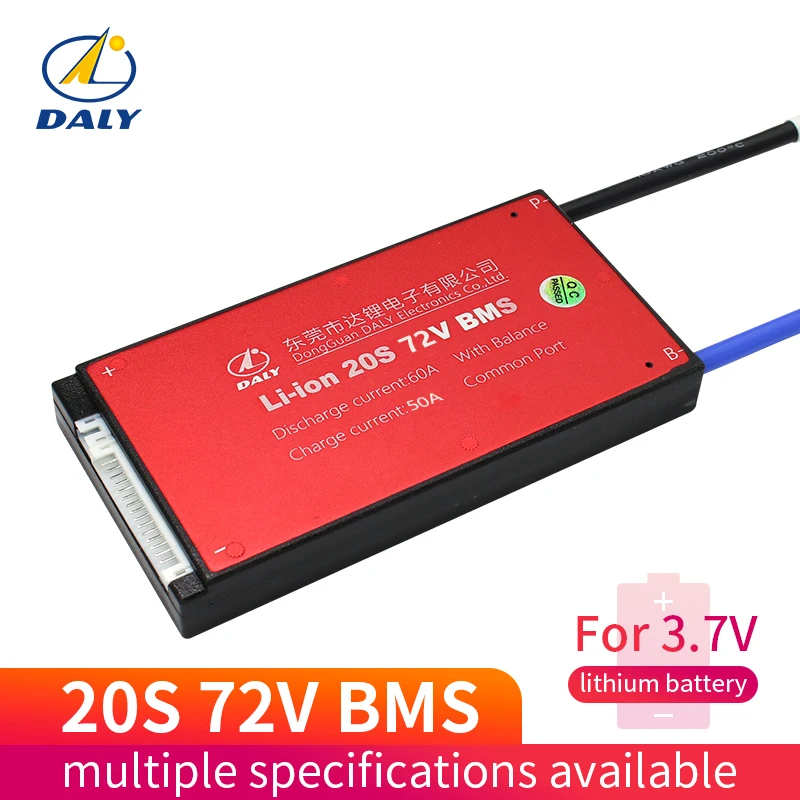 Ceny Akumulator 3.7V 20S 72V e bike bateria litowo jonowa bms 18650 BMS 30A 40A 50A 60A bateria BMS napięcie ładowania 54.6V z balansem