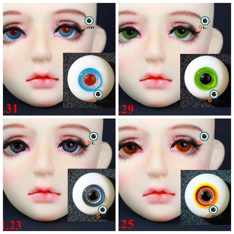 

1/12 1/8 1/6 1/4 1/3 Scale BJD Make Up Accessories Doll 8mm-26mm Full Size Glass Eyeball For BJD/SD YOSD MSD SD13 SSDF C1010-B