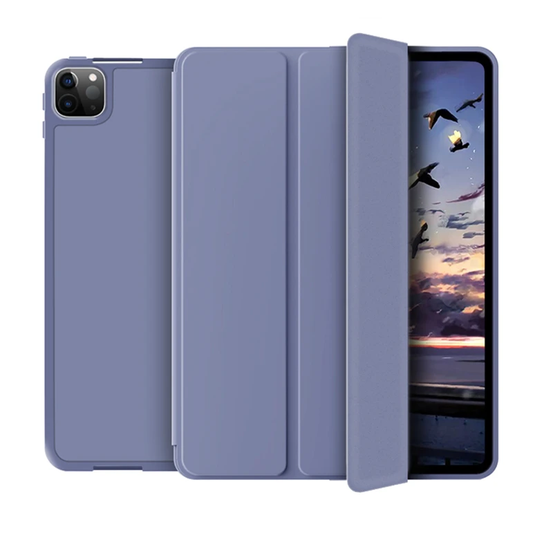 

Capa for iPad Air 3 2 1 Case Liquid Silicone Smart Cover for iPad Pro 11 12.9 2020 10.2 10.5 9.7 6th 7th Gen with Pencil Holder