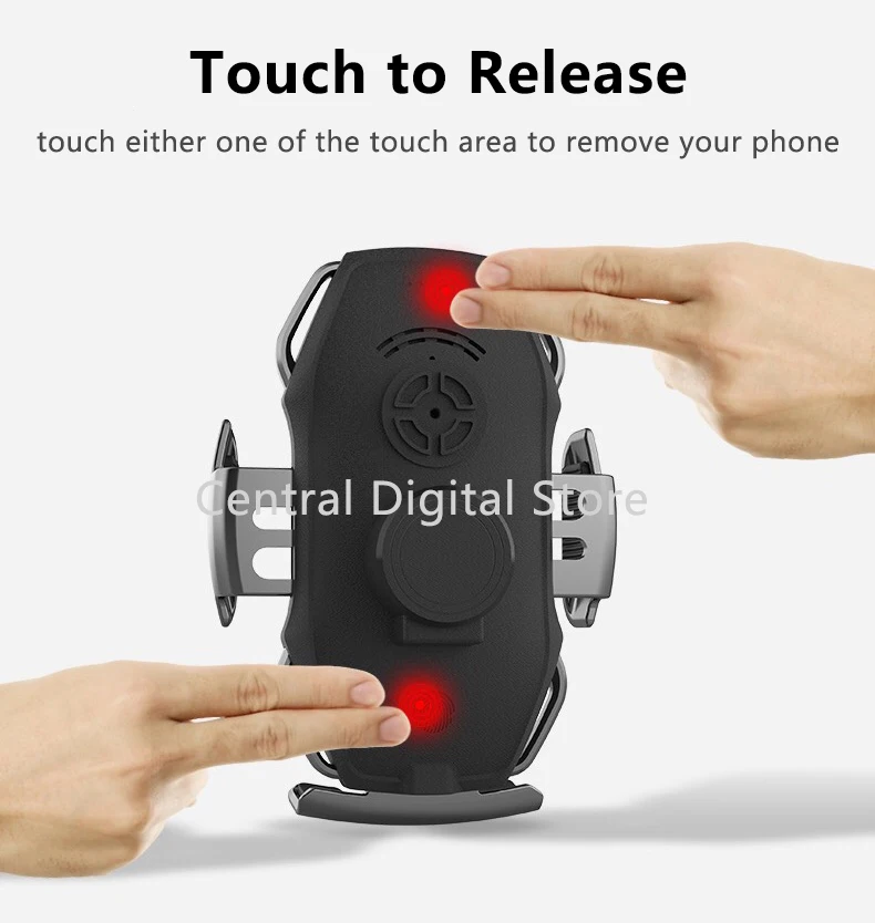 Wireless Car Charger Holder Automatic Clamping 10W Qi Fast Charging Smart Sensor Car Air Vent Mount Wireless Phone Charger Stand