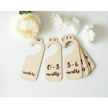 

Custom Wood Baby Toddler Nursery Closet Dividers Newborn 24 Months Closet Clothes Organizers Wardrobe Divider baby shower gift