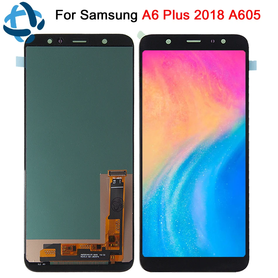 Протестирован для samsung Galaxy A6 Plus ЖК-дисплей кодирующий преобразователь сенсорного экрана в сборе A605 A605fd Замена A6 Plus A6+ lcd