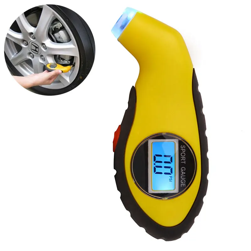 Tire Pressure Meter Digital Tire Pressure Gauge Durable Tire Pressure Gauge Backlit Car LED Tpms Mini Tire Pressure Barometer