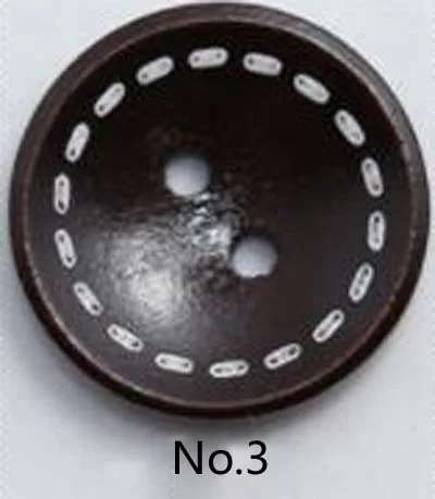 10mm 50pcs No.3 50 шт./лот три типа классические кокосовые пуговицы 2-деревянная кнопка с отверстиями для шитья скрапбукинга деревянные пуговицы(SS-920 - Цвет: 10mm 50pcs No.3