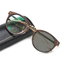 Деревянные зерна переход фотохромные очки для чтения женщин Пресбиопия диоптрий Faux прогрессивные многофокусные очки для чтения FML