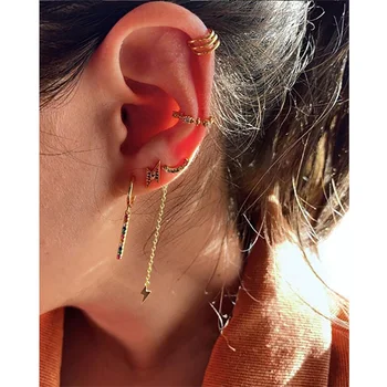 

luxury cz earrings for women crystal elegant earrings cubic zirconia ear cartilage earrings modern ins jewelry gift Mother's Day