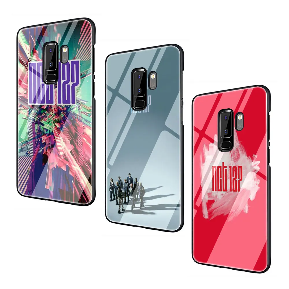 EWAU NCT 127 Kpop мальчик группа закаленное Стекло Телефон чехол для Galaxy S7 edge S8 9 10 Plus, Note 8, 9, 10, A10 20 30 40 50 60 70