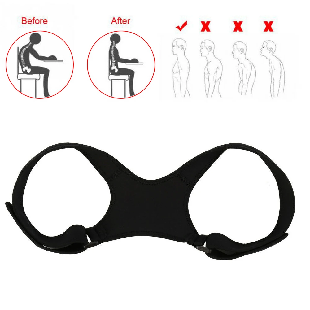 Women Men Posture Corrector Body Brace Bad Back Lumbar Shoulder Support Belt