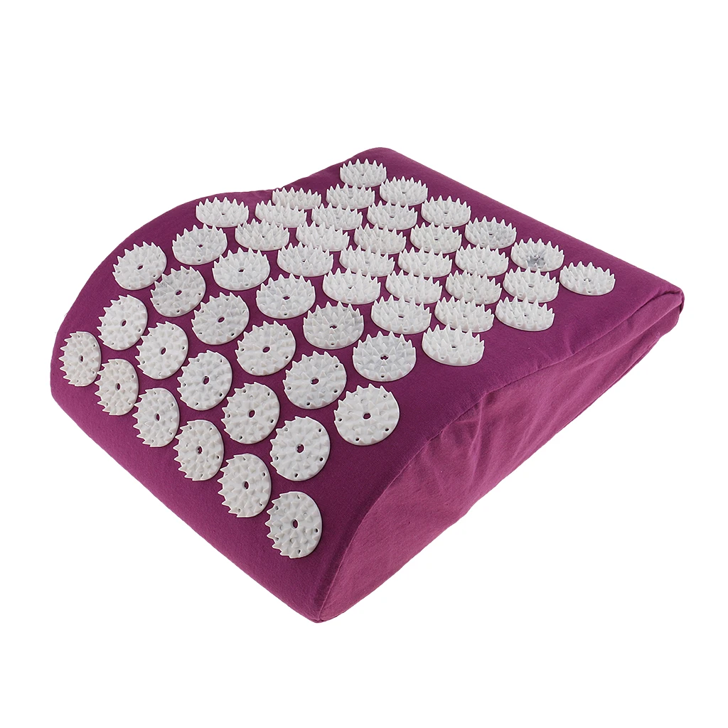 Neck Pillow Cushion Acupressure Massage Pillow Mat Cushion for Neck Shoulder Head Stress Tension Relaxing Home Yoga Use