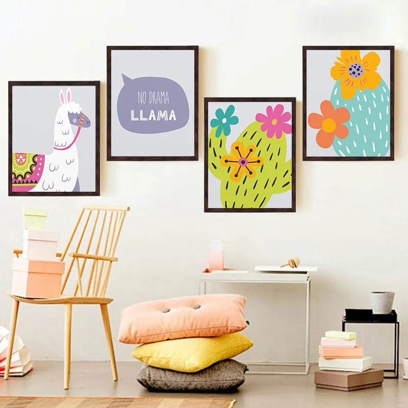 Set of 3 Girls Rule Unicorn Dream Big Pink Prints Nursery Kids Room Wall Art