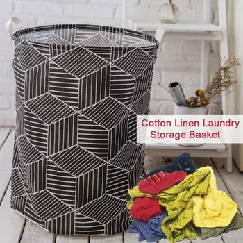 

Cotton Linen Storage Basket Laundry Basket Dirty Clothes Basket Cleaning Household Large Capacity Towels Practical Comfortable