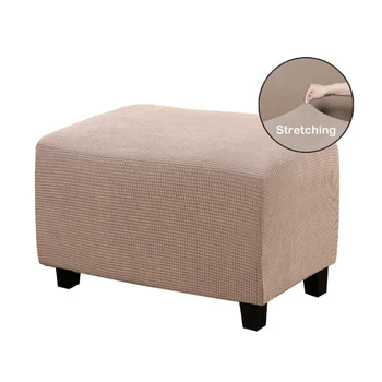 

Stretch Ottoman Cover Ottoman Slipcovers for Living Room Household Foot Stool Covers