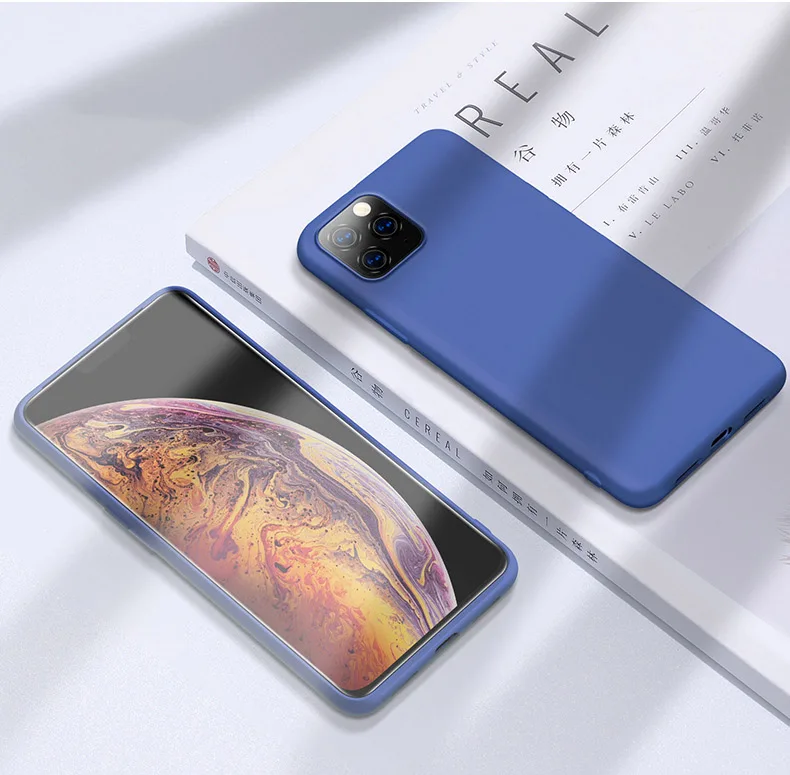 Модный мягкий чехол чехол противоударный чехол для Apple, iPhone 11 Pro Max X XS Max XR 6,1 6,5 5,8 Официальный чехол из жидкого силикона