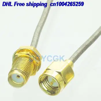 

EMS/ DHL 50pcs SMA male plug to SMA female bulkhead Semi-rigid cable RG405 0.086" 20" cable 22j