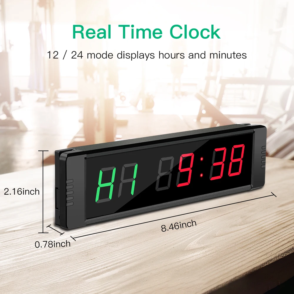 Gym Timer Programable Remote Control Led Clock Timer Interval Timer