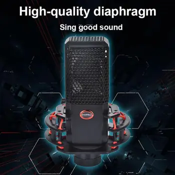

Durable Microphone Classic Delicate Texture 240Pro Noise Reduction Mic Condenser Microphone Kit for Studio Live Broadcast