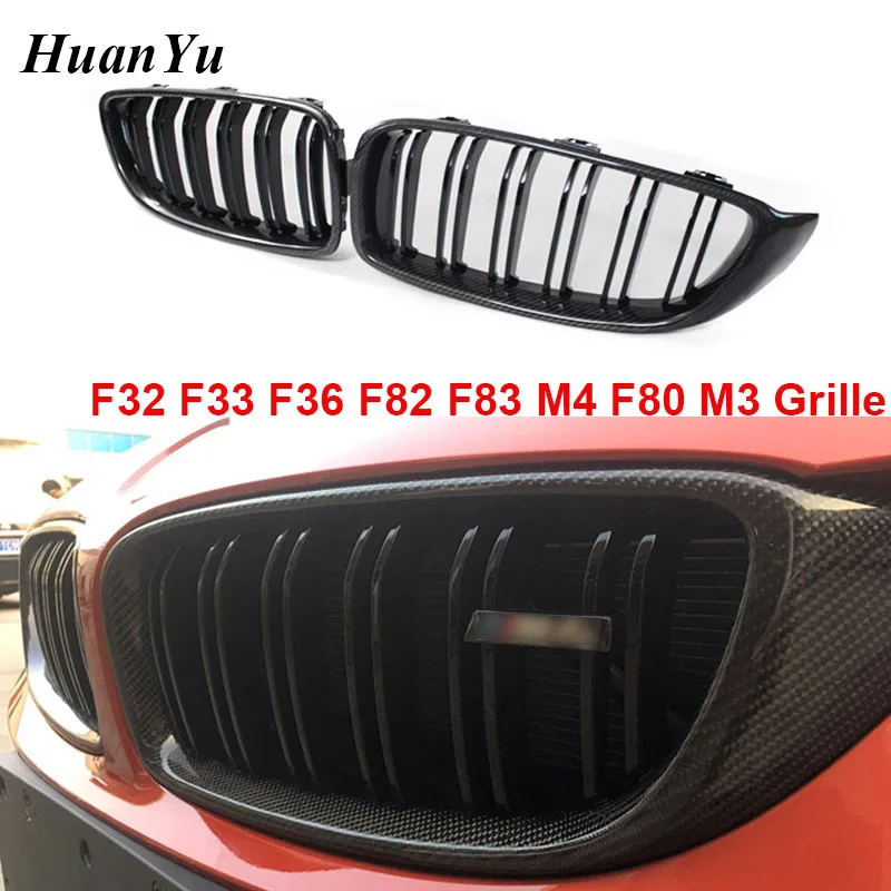 

Carbon Fiber F32 Kidney Grille F33 F36 F80 M3 F82 M3 F83 M4 ABS Front Bumper Racing Grill for BMW 4 Series 428i 440i 435i 2014+