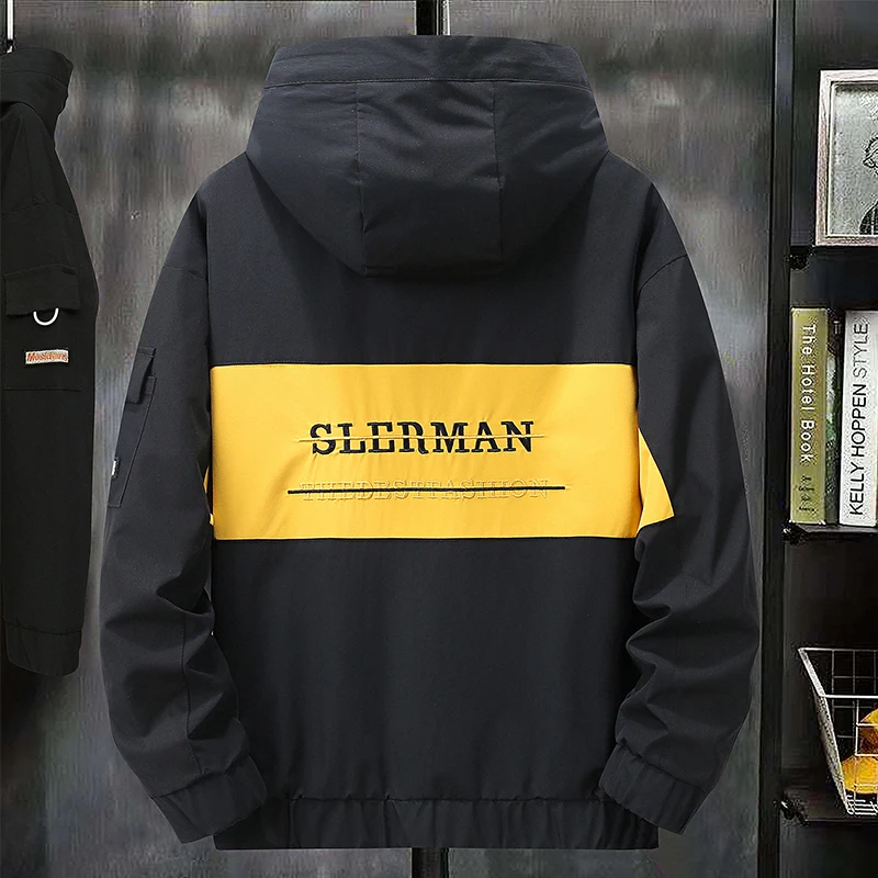 

M-8XL Men's Casual Jacket 2019 Spring Autumn Large Size Mens Hooded Jacket Wind-proof And Warm-keeping Coats