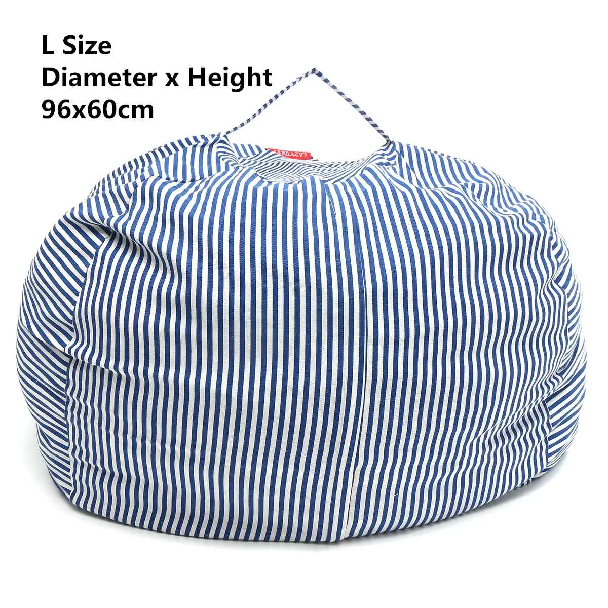 L thin stripe Многоцелевой мешок для хранения, сумка, чехол, плюшевая игрушка для детей, мягкая игрушка, органайзер, большая емкость - Цвет: L thin stripe