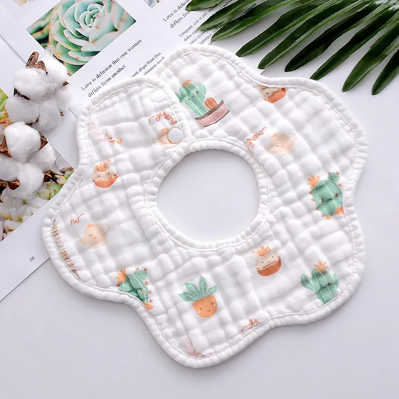 Baby Bibs 360 Degree Rotation 8 Layers Gauze Muslin Baby Kids Bandana Burp Cloth Soft Newborn Infant Saliva Towel Baby Stuff accessoriesdiy baby  Baby Accessories