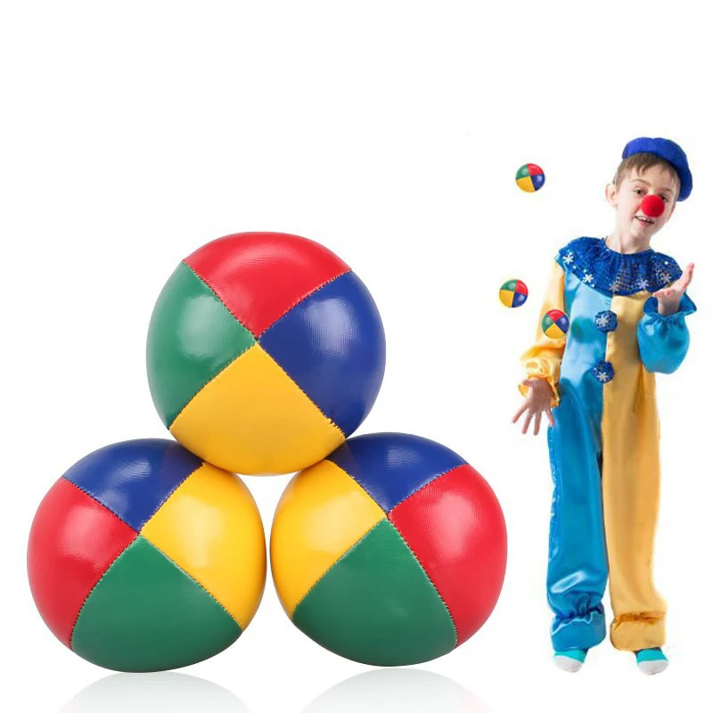 Clown Professional Juggling Ball Acrobatics Toss Ball Educational Toy Children Sports PU Leather Soft Stage Performance For Boy