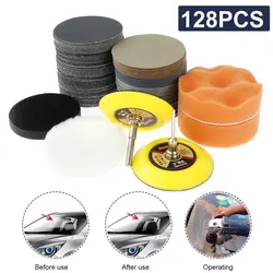 Disque de ponçage 3 pouces, grain 60 – 128, avec tige de 1/4 pouces, pour appareil rotatif, pour ponceuse, ponçage humide et sec, 10000 pièces 