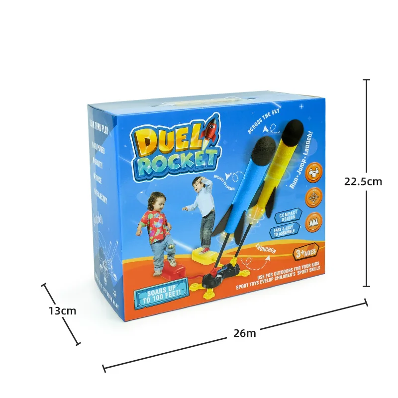 2022 New Children Outdoor Foot Launcher Eva Foam Cotton Material Soaring Rocket Parent Child Interaction Safety Sports Toys 6