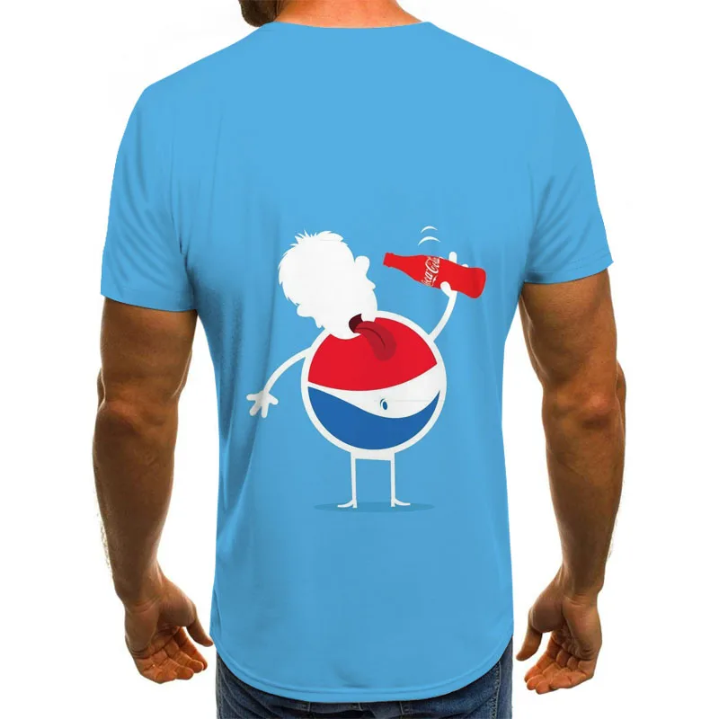 Креативная Дизайнерская футболка с принтом Pepsi 3d Футболка с принтом летняя футболка с короткими рукавами Мужская и женская футболка с коротким рукавом