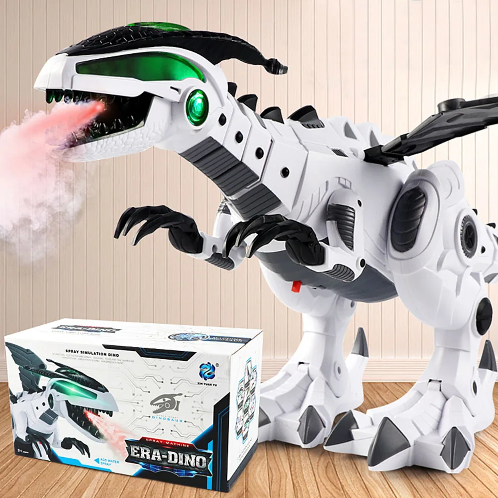 Light Dinosaur Toy Machine Robot Spray Swing Electric Kids Boy Gifts Sound