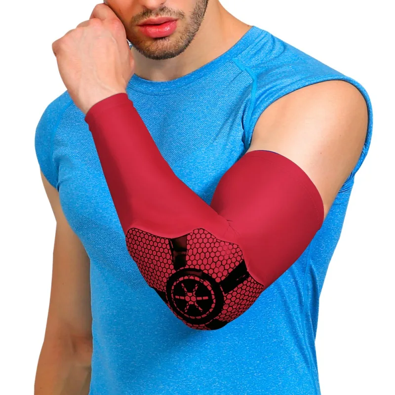 Breathable Sports Elbow Protectors Crashproof Basketball Elbow Pads Brace Support Guards Pads Arm Sleeve Warmers