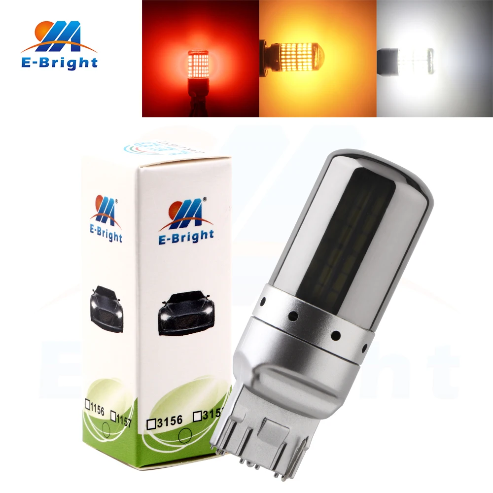 1 шт. новые T20 7440 W21W T25 3156 P27W светодиодный лампы 3014 144smd автомобильные сигнальные